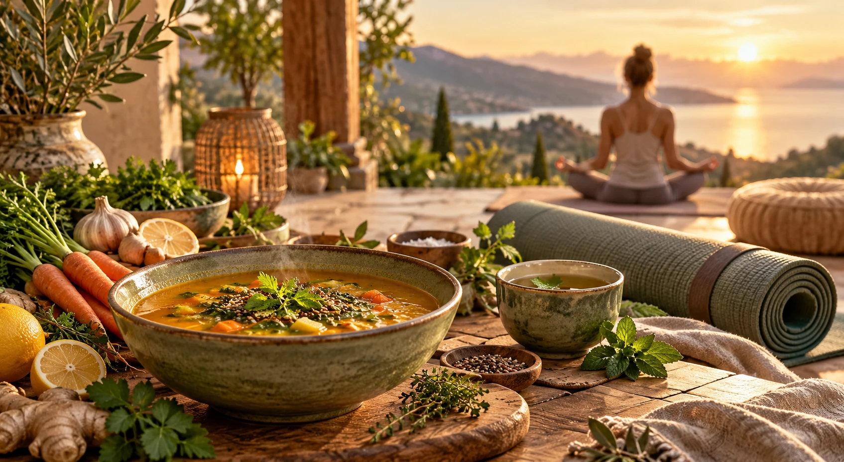 Gemüsesuppe und Yoga als Einladung zum Fasten im Harz